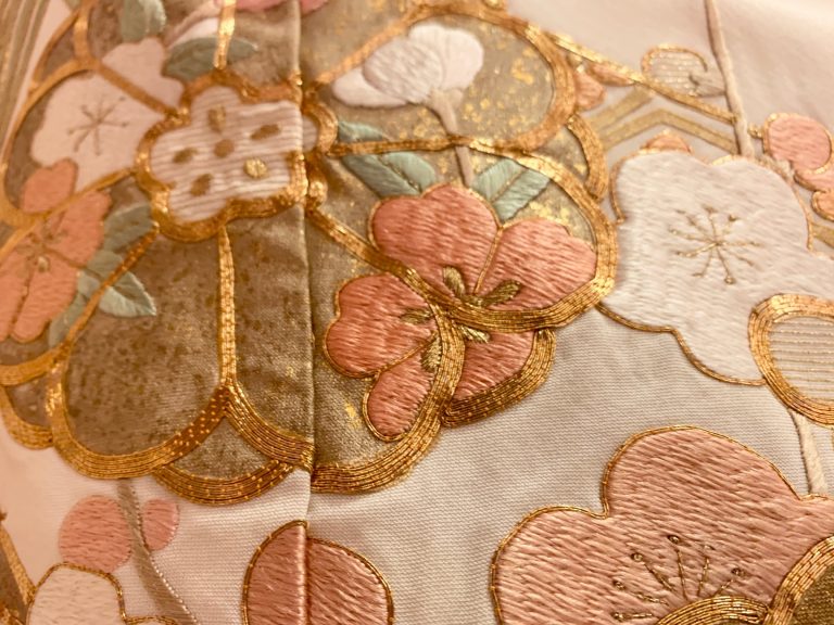 taka様専用2407☆ 着物 帯 ☆振袖 金駒刺繍 熨斗に屋敷模様刺繍振袖+