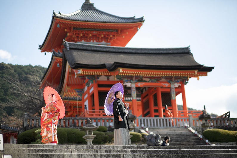 写真撮り 京鐘 想い出結婚式 京都 東京の和婚プロデュースと高品質な和装レンタル